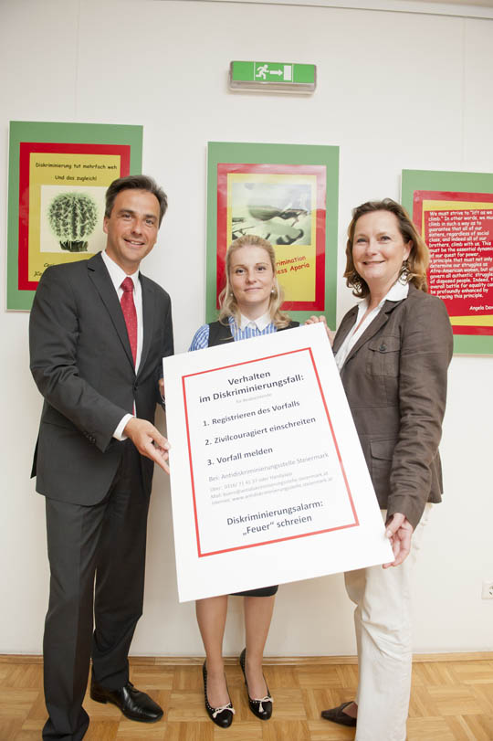 Pressetermin, vor der Antidiskriminierungsstelle Steiermark, © Foto Fischer